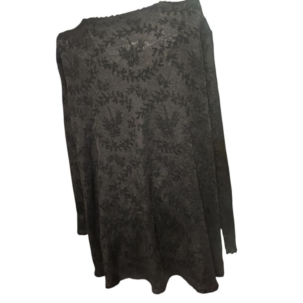 Eileen Fisher Floral Wool Blend Tunic Top Black Tunic Size‎ XL GOOD CONDITION - Picture 6 of 11